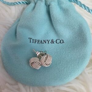 Tiffany & Co Twist Knot Sterling Silver Earrings **100% Authentic**